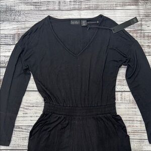 Nicole‎ Miller Black Stretch Body Jumpsuit Sz. XS